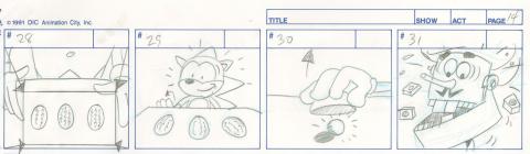 Sonic the Hedgehog High Stakes Sonic Storyboard Drawing - ID: oct23306 DiC