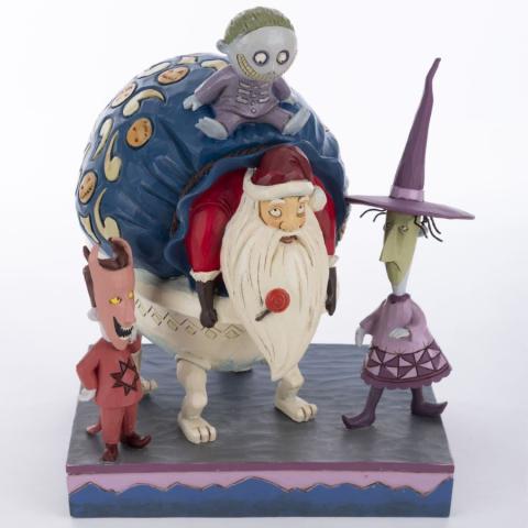 Lock, Shock, and Barrel with Sandy Claws 'Bagged and Delivered' Figurine (2020) - ID: 028399270248 Disneyana