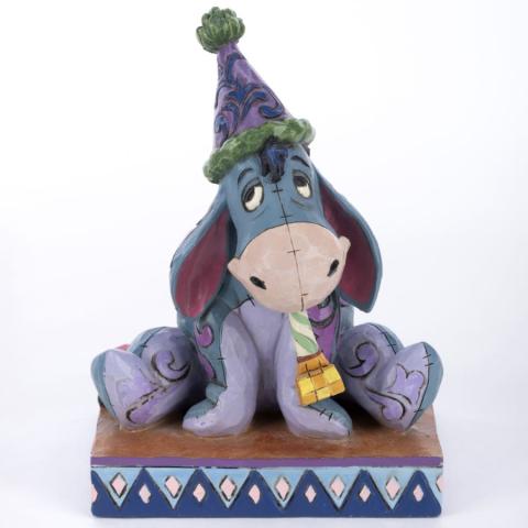 Eeyore 'Birthday Blues' Birthday Hat and Horn Figurine (2020) - ID: 028399282487 Disneyana