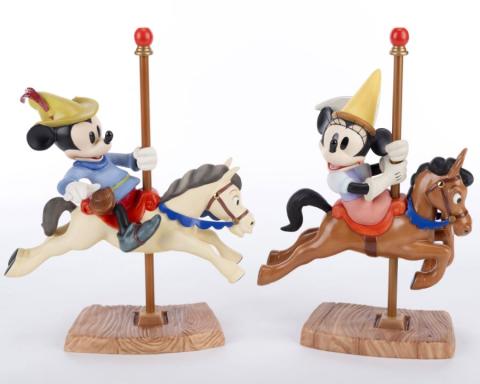 Minnie & Mickey ‘Carousel Sweethearts' Figurine Set (2006) - ID: 045544066495 Disneyana