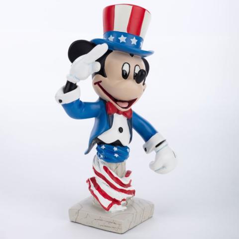 Patriotic Mickey Mouse 'Grand Jester' Figurine Bust (2014) - ID: 045544589253 Disneyana