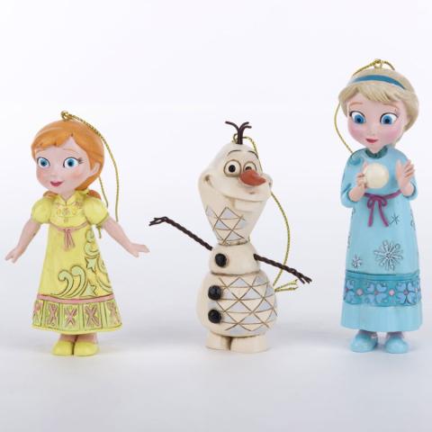 Elsa, Anna and Olaf Ornaments Set (2015) - ID: 045544780223 Disneyana