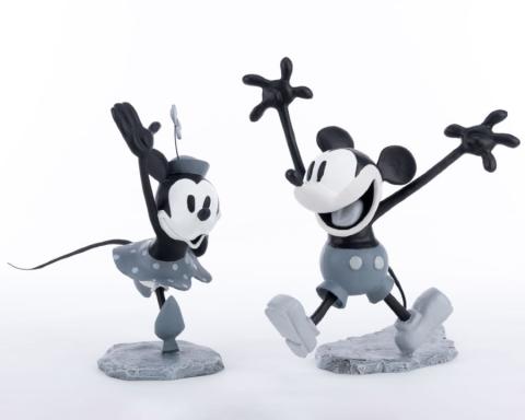 Mickey and Minnie "Get A Horse!" Maquette Figurine Set (2015) - ID: 045544840729 Disneyana