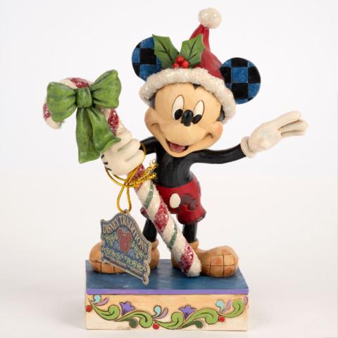 Mickey Mouse 'Sweet Greetings' Candy Cane Figurine (2016) - ID: 045544848831 Disneyana
