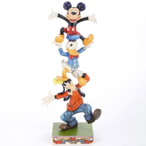 Mickey, Donald, and Goofy 'Teetering Tower' Figurine (2016) - ID: 045544890328 Disneyana