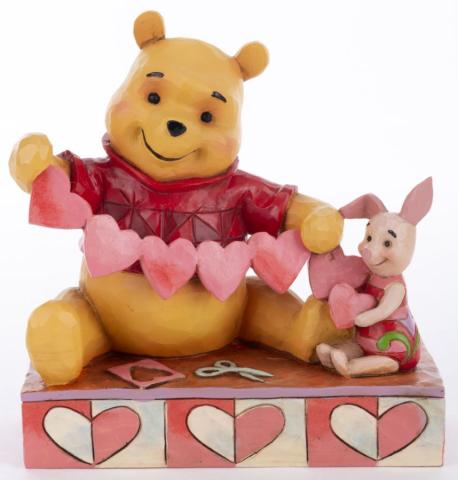 Winnie the Pooh and Piglet 'Handmade Valentines' Figurine (2017) - ID: 045544940016 Disneyana