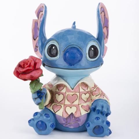 Stitch 'Clueless Casanova' Valentine's Day Rose Figurine (2018) - ID: 045544973441 Disneyana