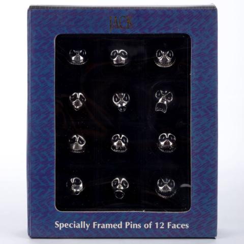 Set of 12 Jack Skellington Face Expression Pins (1999) - ID: 4935537140591 Disneyana