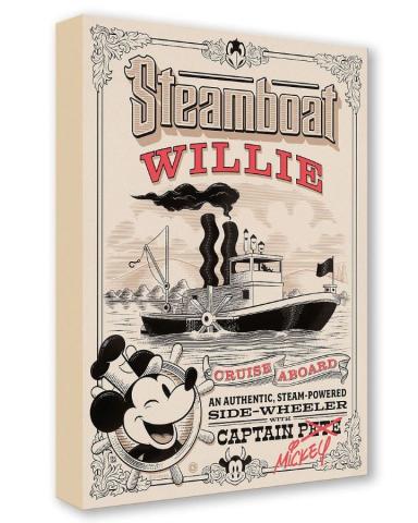 “Steamboat Willie (Gold)” Treasures on Canvas Collection Limited Edition Print by Eric Tan - ID: 589G0017C-SM1  Disneyana