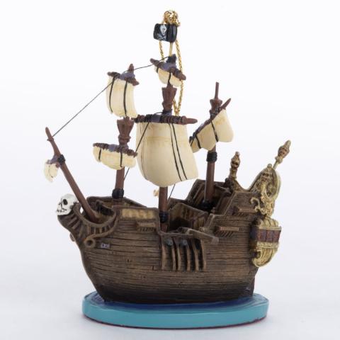 The Jolly Roger Pirate Ship Ornament Figurine - ID: 761880412436 Disneyana