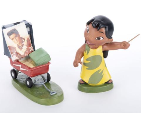 Lilo with Wagon 'Elvis Presley Was A Model Citizen' Figurine - ID: 761880462127 Disneyana