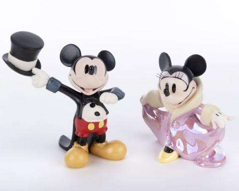 Mickey and Minnie 'Top Hat and Tails' and 'All Dolled Up' Figurine Set (2003) - ID: 761880462967 Disneyana