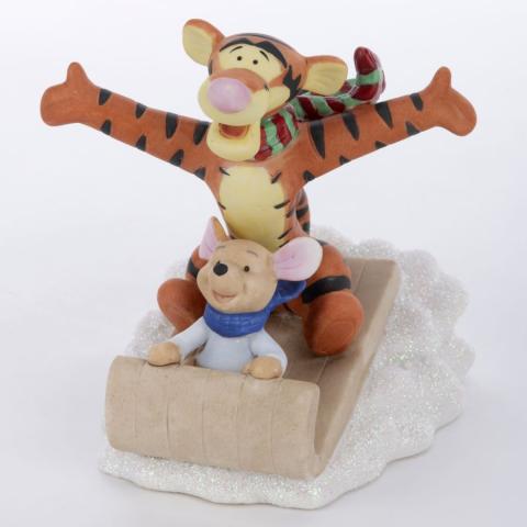 Tigger and Roo 'You Make Life Fun' Sled Figurine (2012) - ID: 875555012798 Disneyana