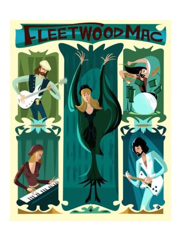 Fleetwood Mac Deluxe Limited Edition Print by Alan Bodner - ID: AB0038DP Alan Bodner