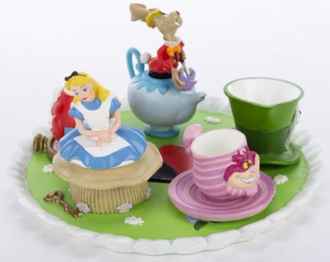 Alice in Wonderland Miniature 10-Piece Tea Set (1990s) - ID: ALICETEASET Disneyana
