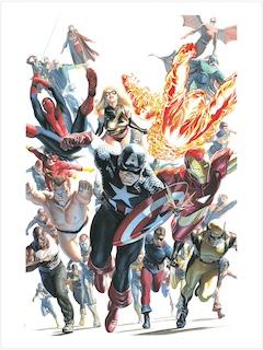 Avengers Invaders Giclee on Paper Limited Edition by Alex Ross (2024) - ID: AR0366P Alex Ross