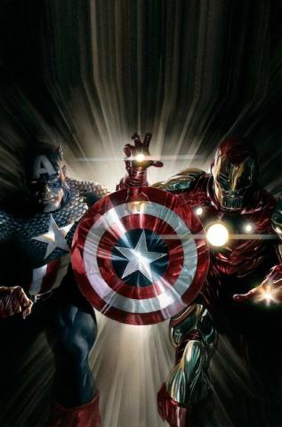 Unstoppable Captain America & Iron Man Giclee on Canvas Limited Edition by Alex Ross (2024) - ID: AR0367C Alex Ross