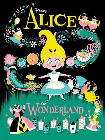 “Journey Through Wonderland” Treasures on Canvas Limited Edition Print by Eric Tan - ID: 589G0022C-SM1 Disneyana