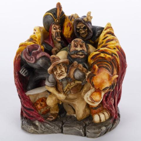 Disney Villains 'Bad Guys Finish Last' Figurine Trinket Box (2004) - ID: WDWVIL2 Disneyana