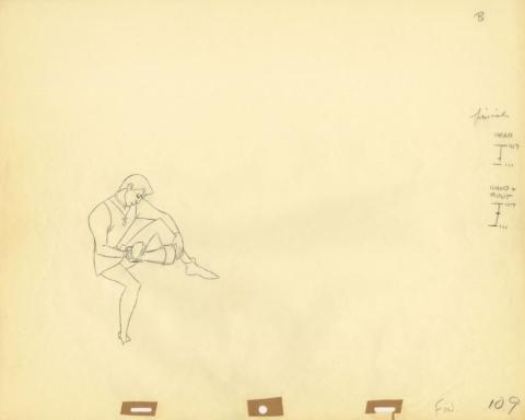 Sleeping Beauty Prince Phillip Production Drawing (1959) - ID: apr22263 Walt Disney