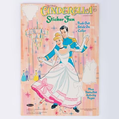 1965 Disney Cinderella Sticker Fun Book by Whitman Publishing - ID: apr23290 Disneyana