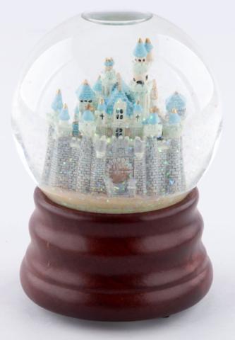 Disneyland Castle Musical Snow Globe (1990s) - ID: apr24030 Disneyana