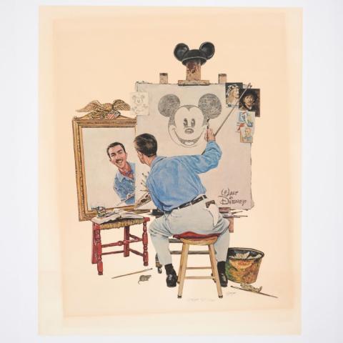 Walt & Mickey Self Portrait Limited Edition Print by Charles Boyer  (1988) - ID: apr24039 Disneyana