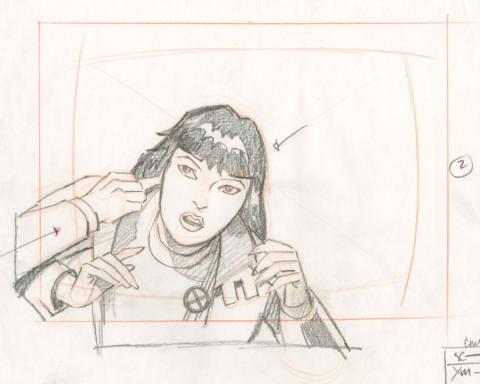 X-Men Graduation Day Jubilee Layout Drawing (1997) - ID: apr24115 Marvel