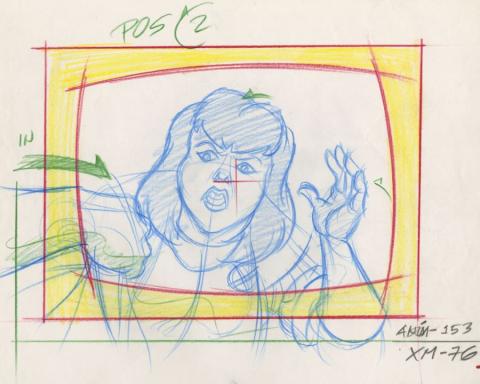 X-Men "Graduation Day" Jubilee Layout Drawing (1997) - ID: apr24118 Marvel