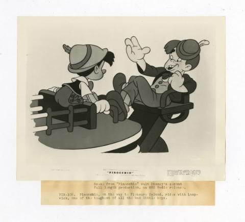 1940 Pinocchio and Lampwick Illustration Theatrical Release Promotional Photograph - ID: aug22111 Walt Disney