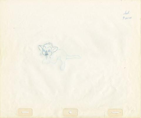 Banjo the Woodpile Cat Production Drawing (1979) - ID: aug22179 Don Bluth