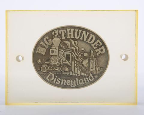 Big Thunder Railroad Pewter Belt Buckle (c. 1979) - ID: aug23034 Disneyana