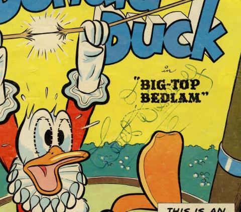 1950s Walt Disney Signed Donald Duck Comic Book - ID: dec22070 Disneyana
