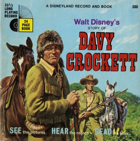 Walt Disney's Story of Davy Crockett Record and Book (1971) - ID: dec22071 Disneyana