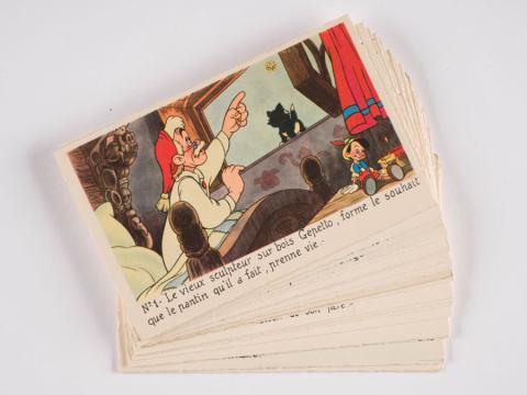 Collection of (24) 1940s French Pinocchio Postcards - ID: feb23198 Disneyana