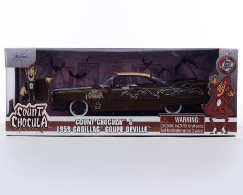 Hollywood Rides Count Chocula & 1959 Cadillac Coupe de Ville by Jada Toys (2022) - ID: feb24023 Pop Culture