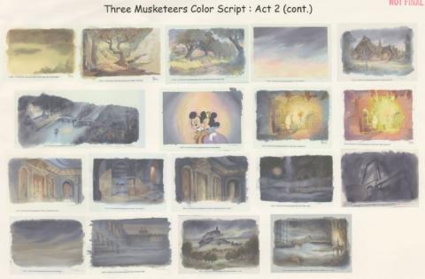 The Three Musketeers Storyboard Reference Print (1993) - ID: feb24059 Walt Disney
