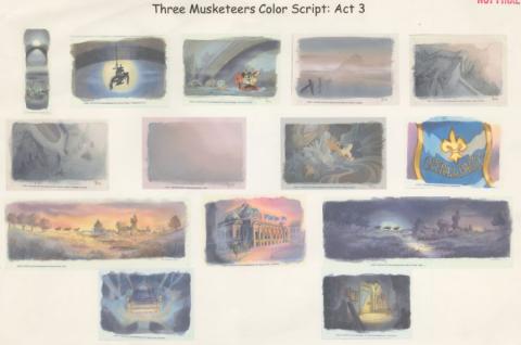 The Three Musketeers Storyboard Reference Print (1993) - ID: feb24060 Walt Disney