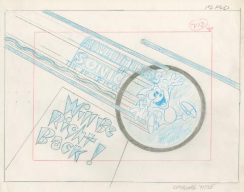 Sonic the Hedgehog Bumper Card Layout Drawing (1993) - ID: feb24074 DiC