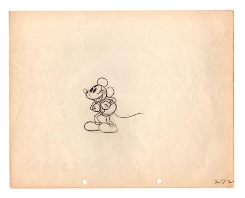 Mickey Mouse Around the World in 80 Minutes Production Drawing (1931) - ID: feb24078 Walt Disney