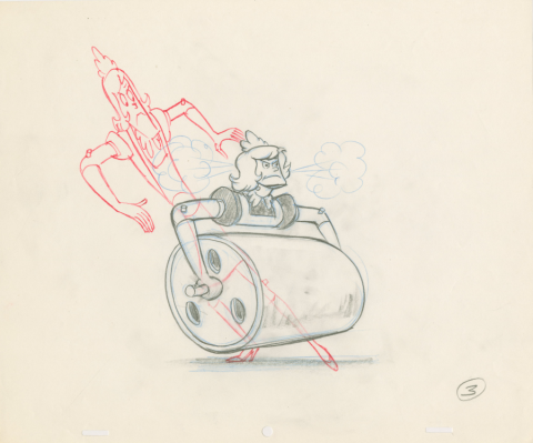 Richie Rich Irona Robotic Maid Production Drawing (1980) - ID: feb24104 Hanna Barbera