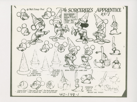 Fantasia Studio Reprint Model Sheet (c.1970s-1980s) - ID: feb24137 Walt Disney