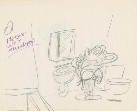 Mighty Mouse: The New Adventures Development Drawing - ID: feb24169 Ralph Bakshi