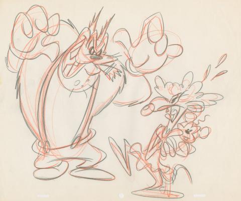Mighty Mouse: The New Adventures Development Drawing - ID: feb24170 Ralph Bakshi
