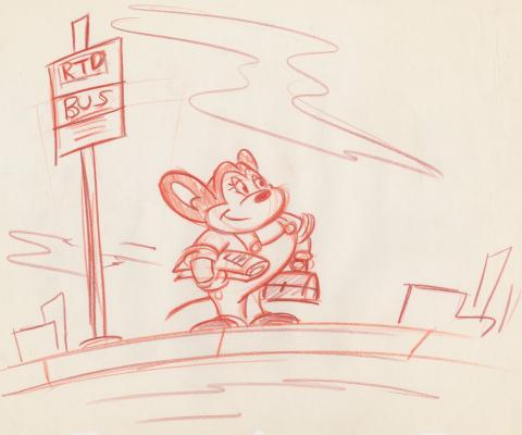 Mighty Mouse: The New Adventures Development Drawing - ID: feb24182 Ralph Bakshi
