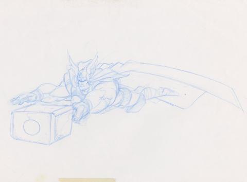 1990s Unmade Thor Animated Series Development Drawing  - ID: feb24200 Marvel