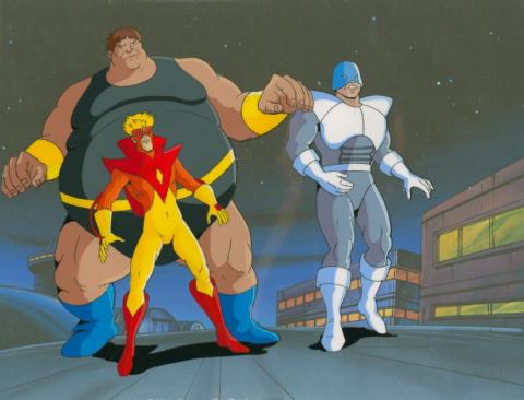 X-Men "A Rogue's Tale" Blob, Pyro, and Avalanche Production Cel (1994) - ID: feb24316 Marvel