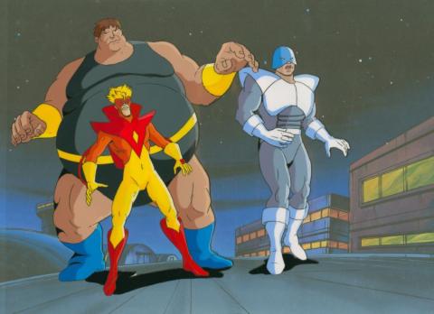 X-Men "A Rogue's Tale" Blob, Pyro, and Avalanche Production Cel (1994) - ID: feb24317 Marvel