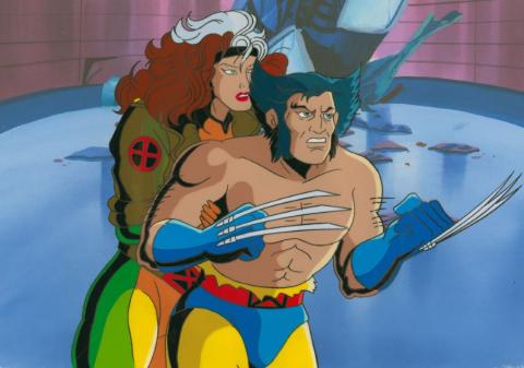 X-Men "Mojovision" Rogue & Wolverine Production Cel (1994) - ID: feb24331 Marvel