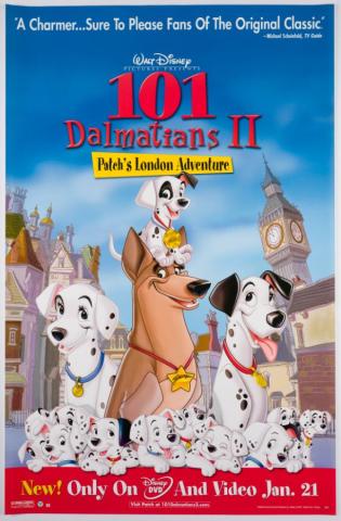 101 Dalmatians 2 Patch's London Adventure One-Sheet Poster (2003) - ID: febdisney22280 Walt Disney